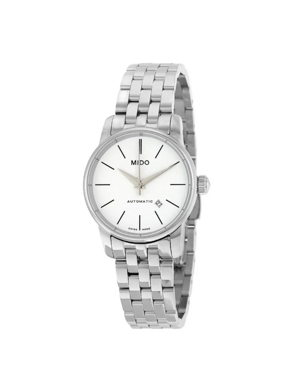 NWT Mido Baroncelli Automatic White Dial Stainless Steel Ladies Watch